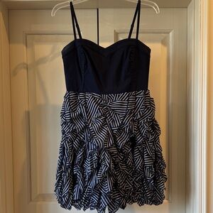 H&M Navy Smocked Top